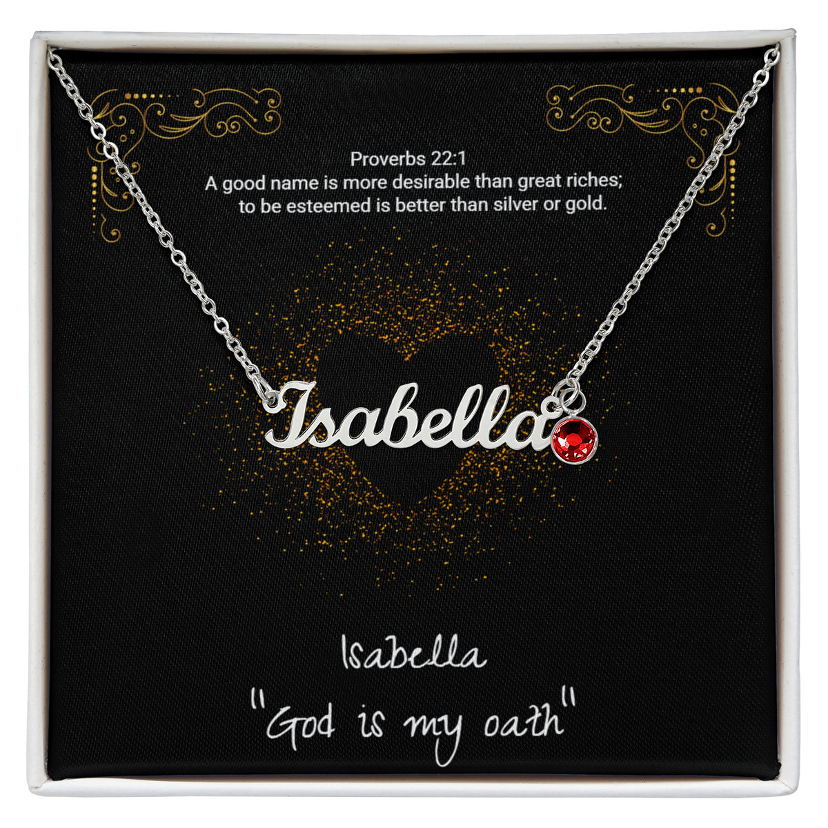 Custom Name Necklace with Birthstone