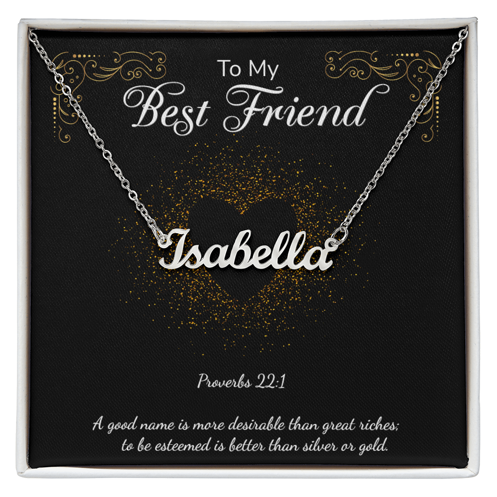 Custom Name Necklace To My Bestfriend