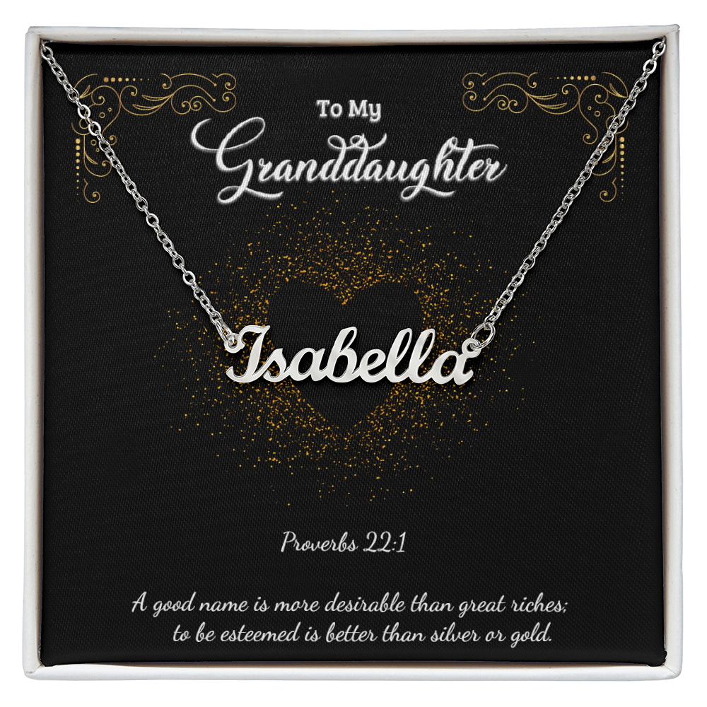 Custom Name Necklace To My Granddaughter