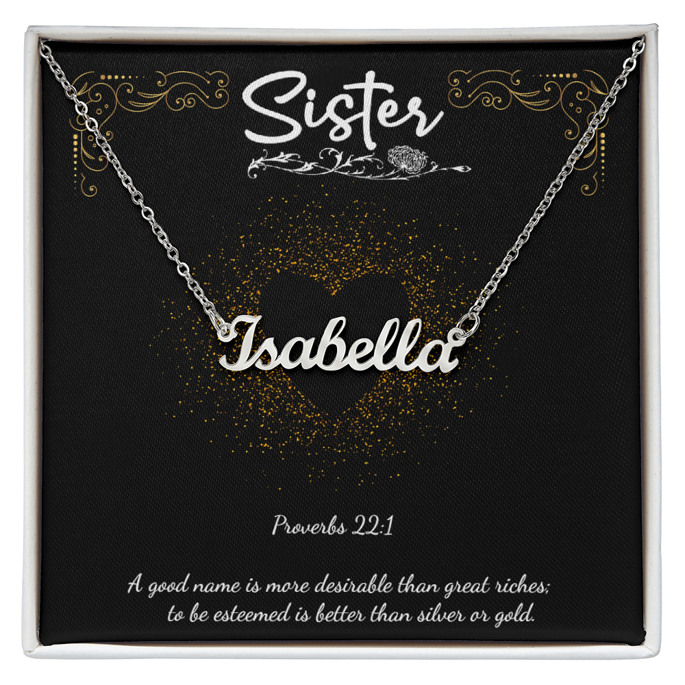 Custom Name Necklace Sister