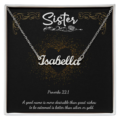 Custom Name Necklace Sister