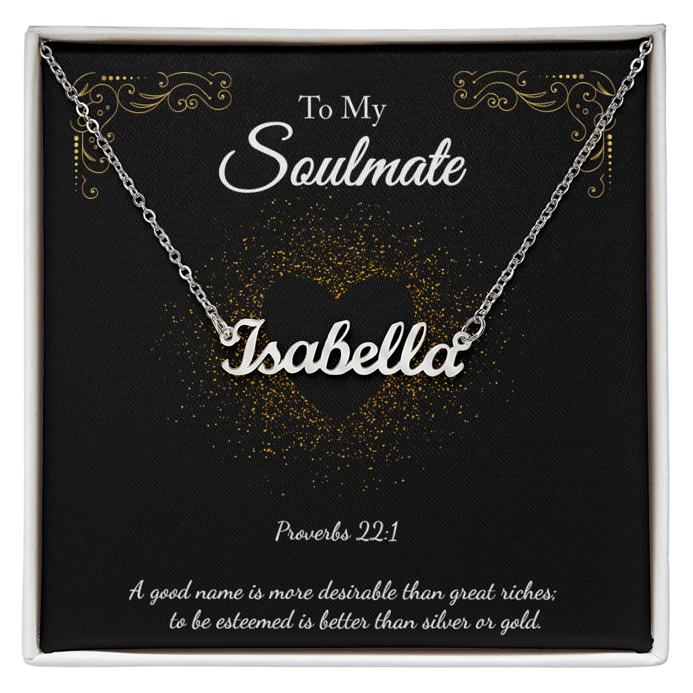 Custom Name Necklace To My Soulmate
