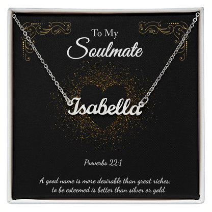 Custom Name Necklace To My Soulmate
