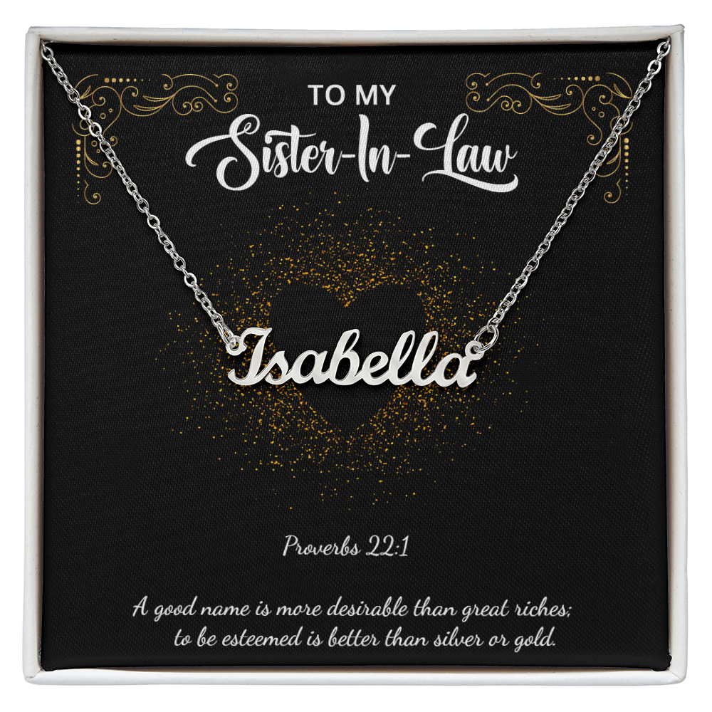 Custom Name Necklace To My Sister-in-Law