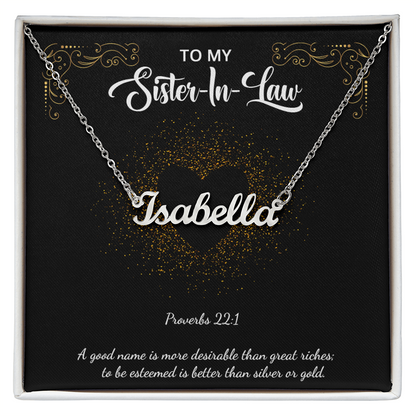 Custom Name Necklace To My Sister-in-Law