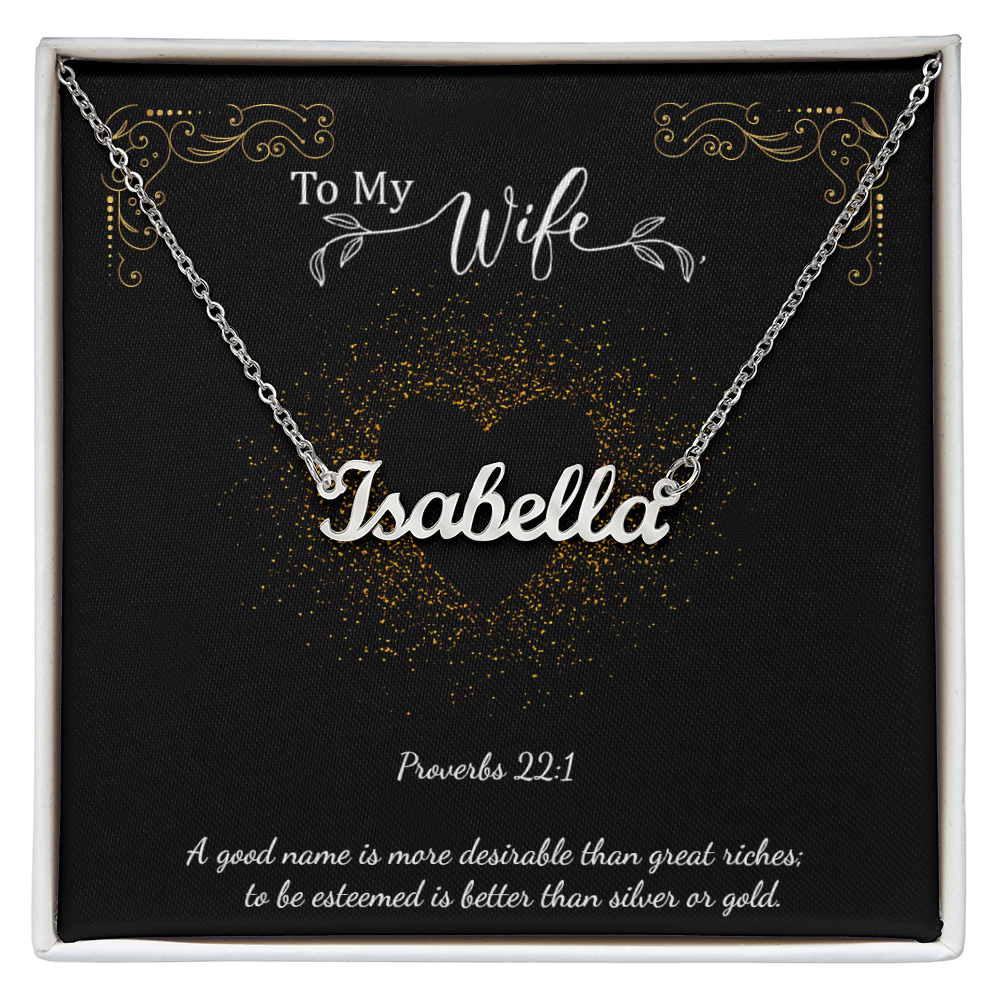 Custom Name Necklace To My Wife