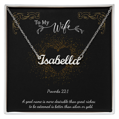 Custom Name Necklace To My Wife