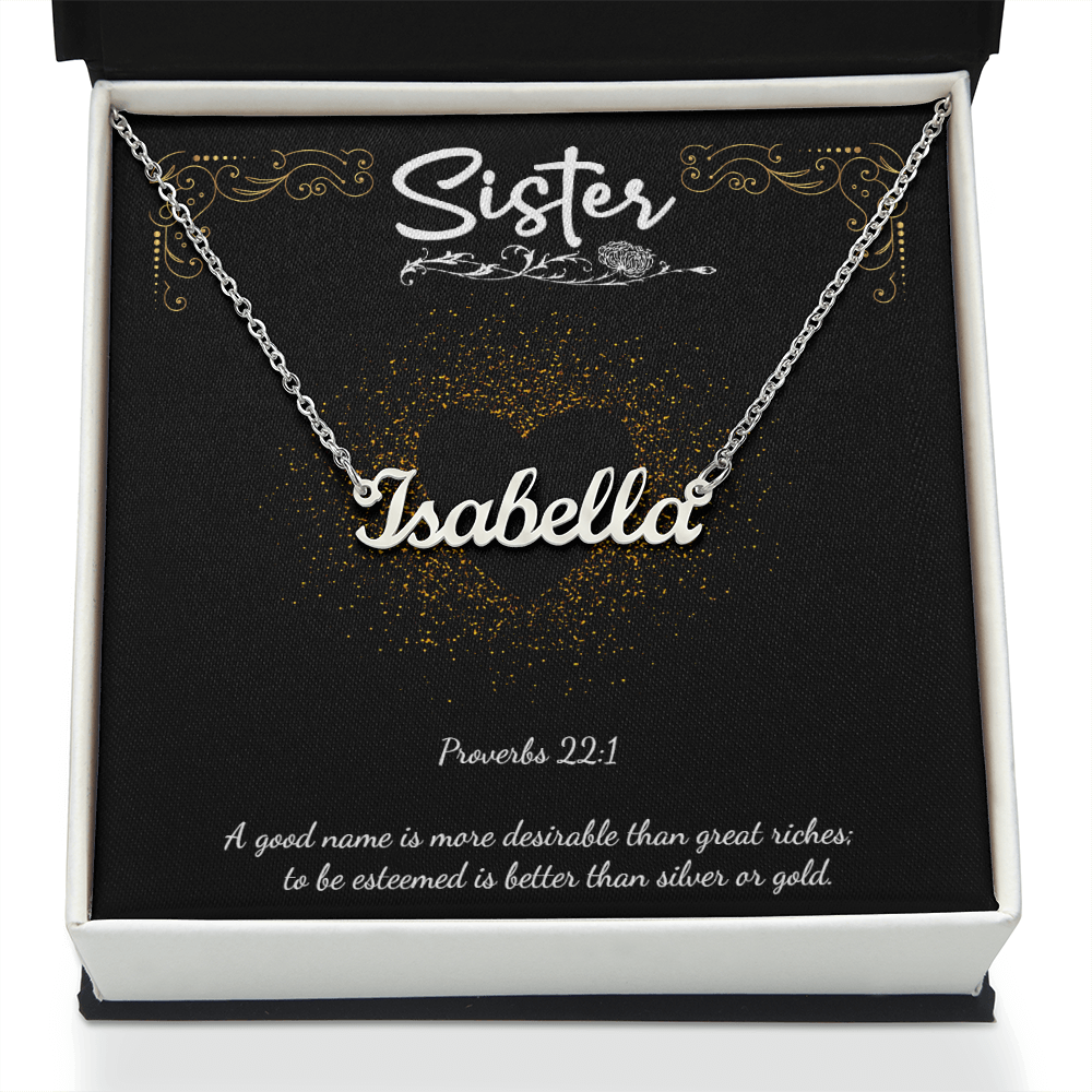 Custom Name Necklace Sister