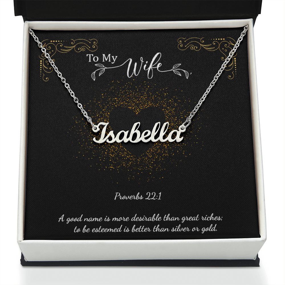 Custom Name Necklace To My Wife
