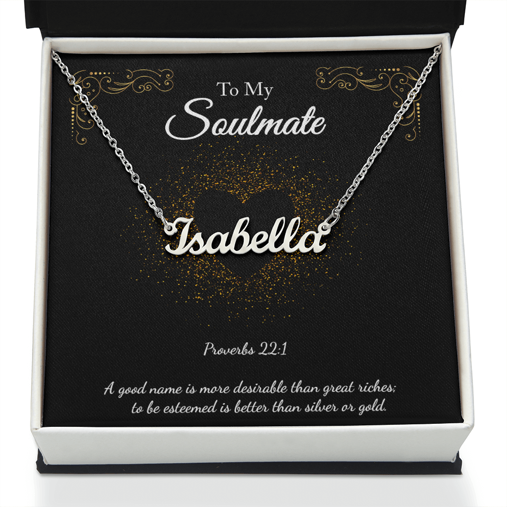 Custom Name Necklace To My Soulmate