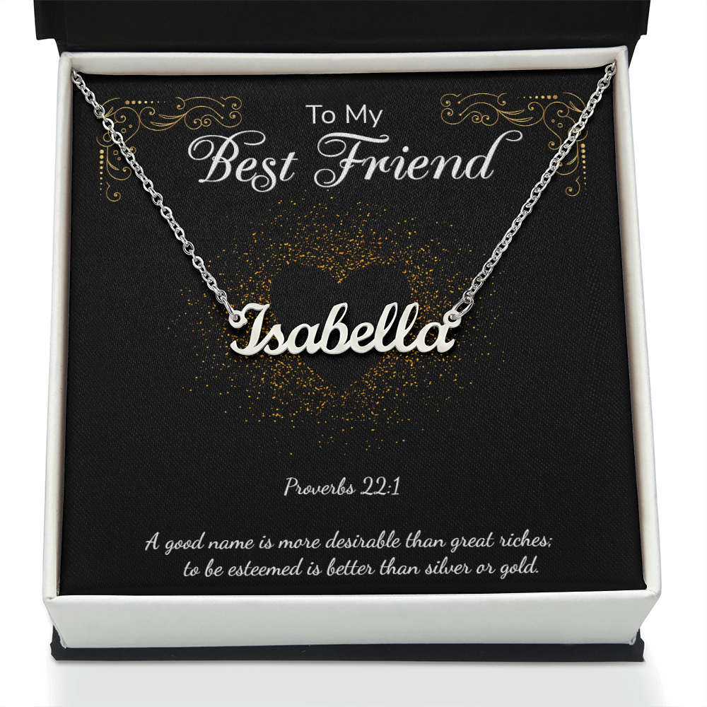 Custom Name Necklace To My Bestfriend