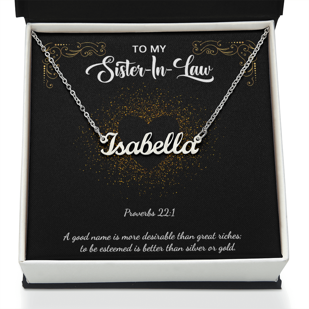 Custom Name Necklace To My Sister-in-Law