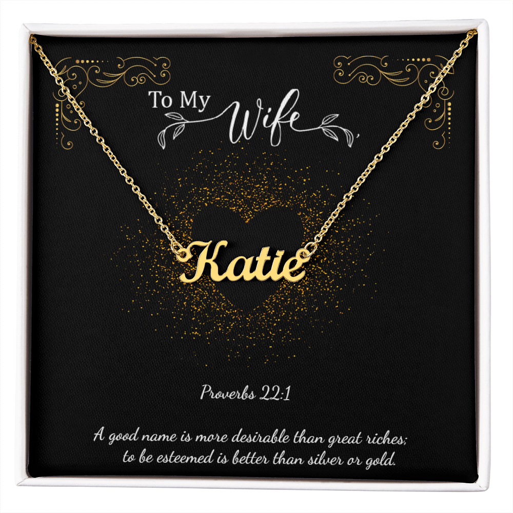 Custom Name Necklace To My Wife