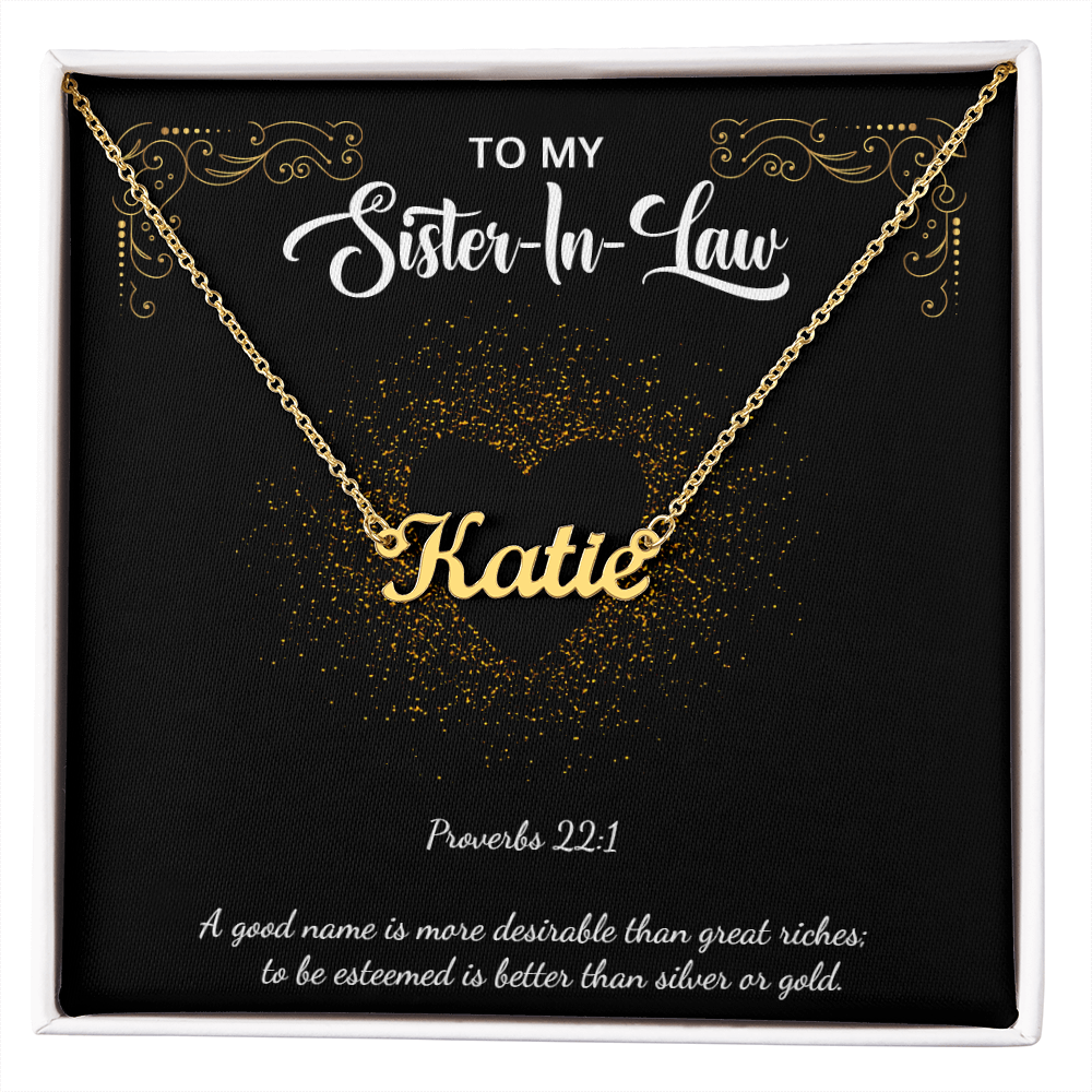 Custom Name Necklace To My Sister-in-Law