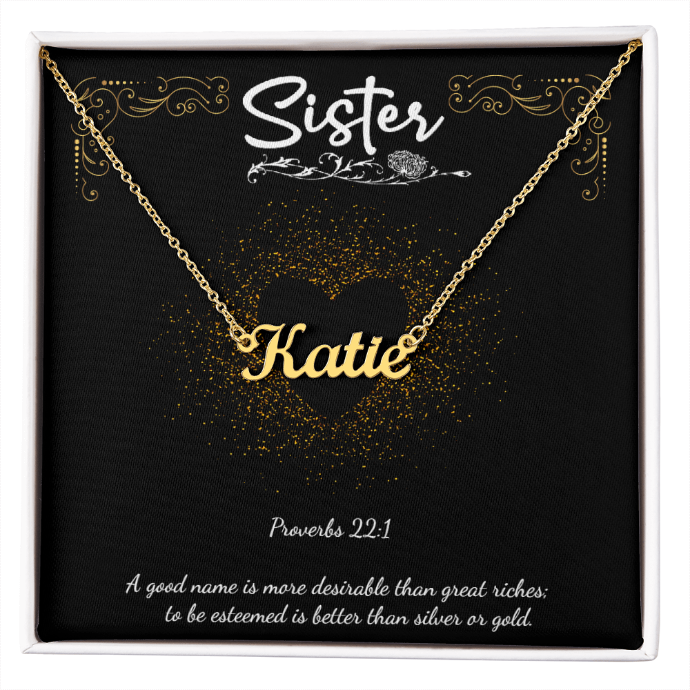 Custom Name Necklace Sister