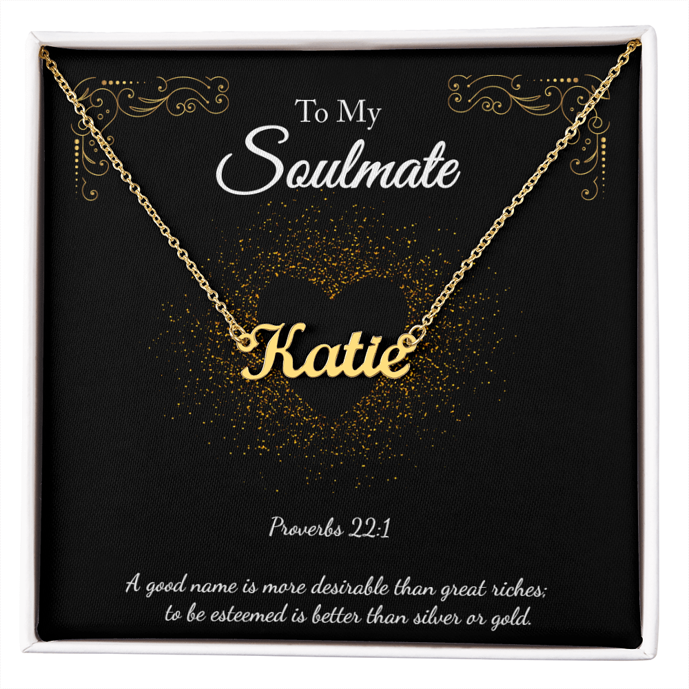 Custom Name Necklace To My Soulmate