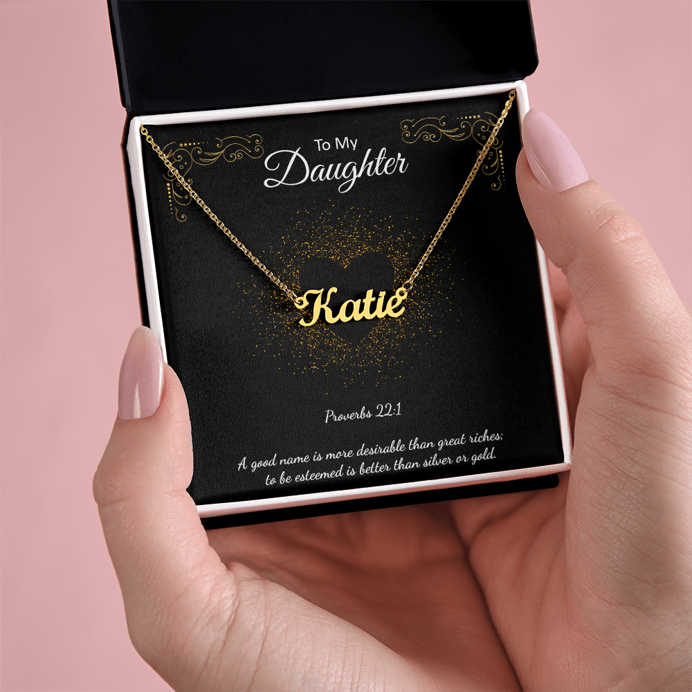 Custom Name Necklace To My Daughter