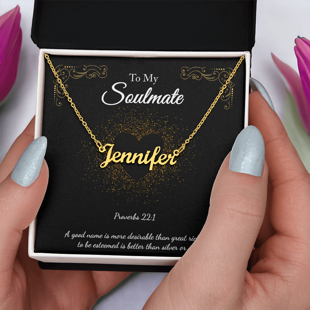 Custom Name Necklace To My Soulmate