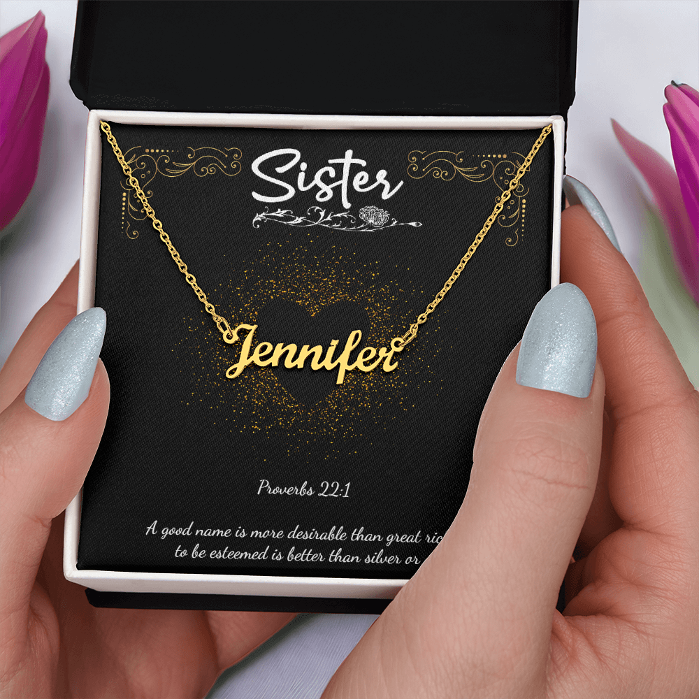 Custom Name Necklace Sister