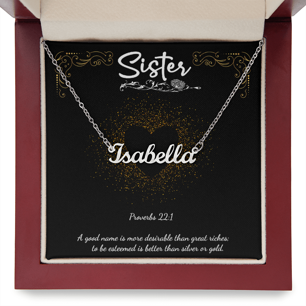 Custom Name Necklace Sister
