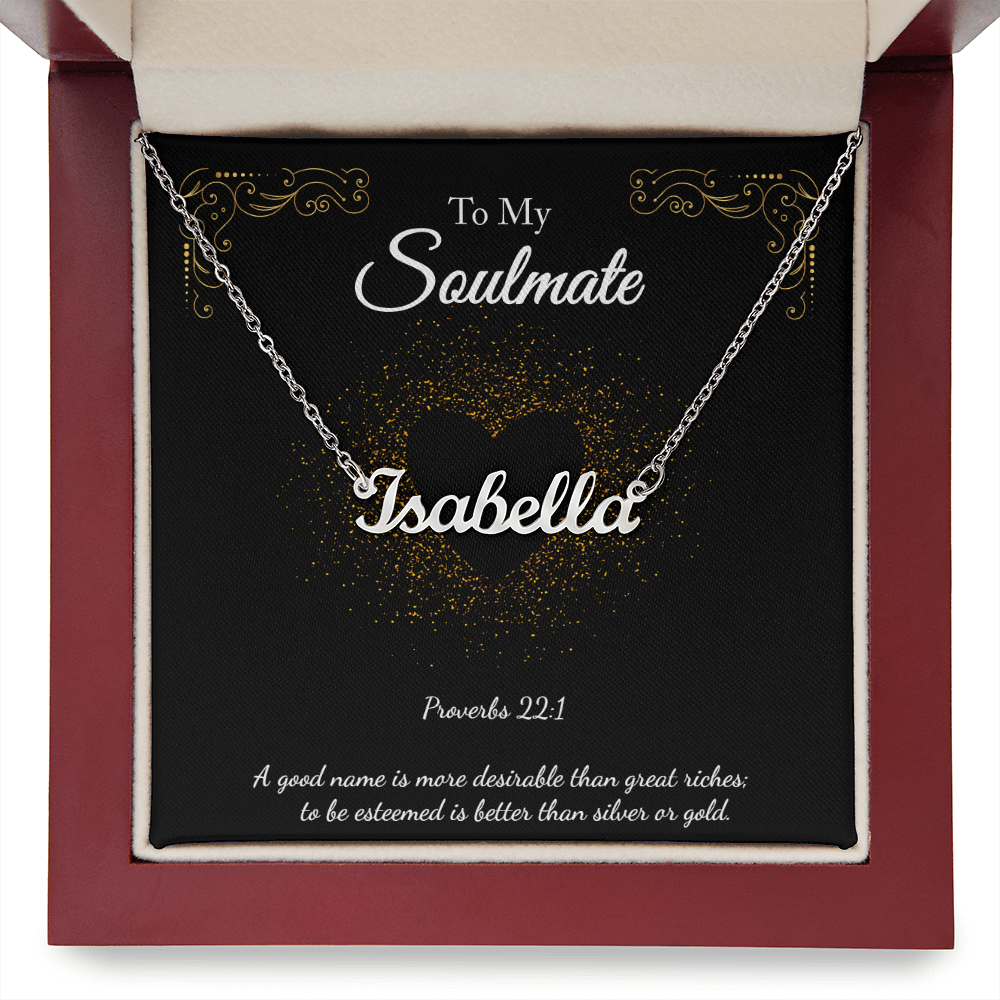 Custom Name Necklace To My Soulmate
