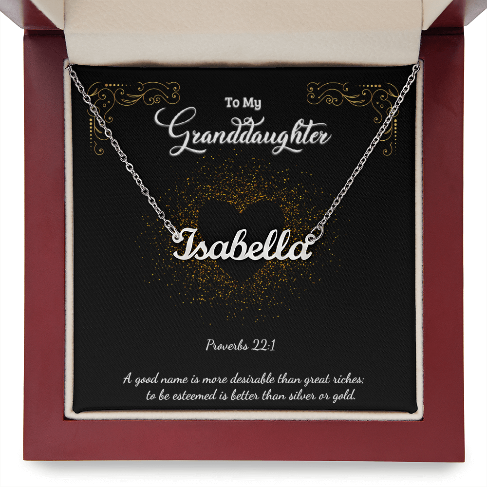 Custom Name Necklace To My Granddaughter