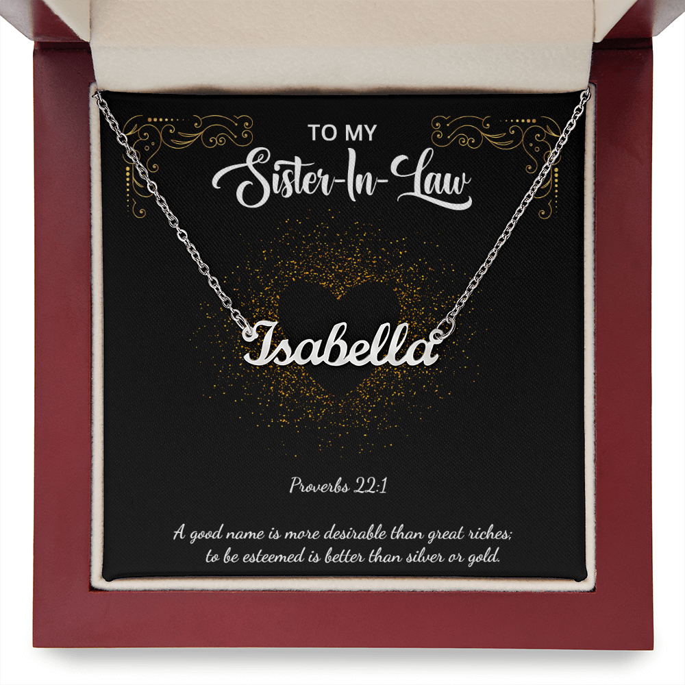 Custom Name Necklace To My Sister-in-Law