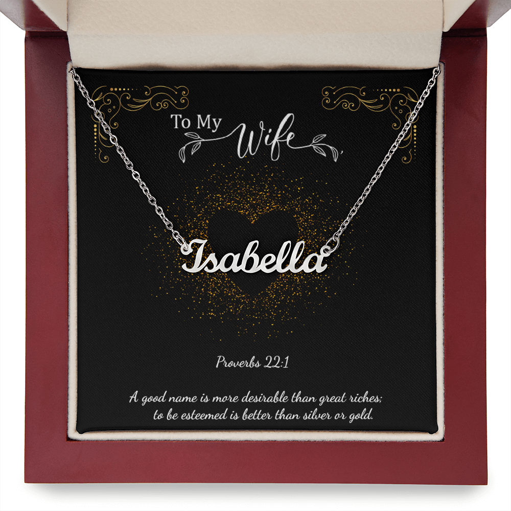 Custom Name Necklace To My Wife