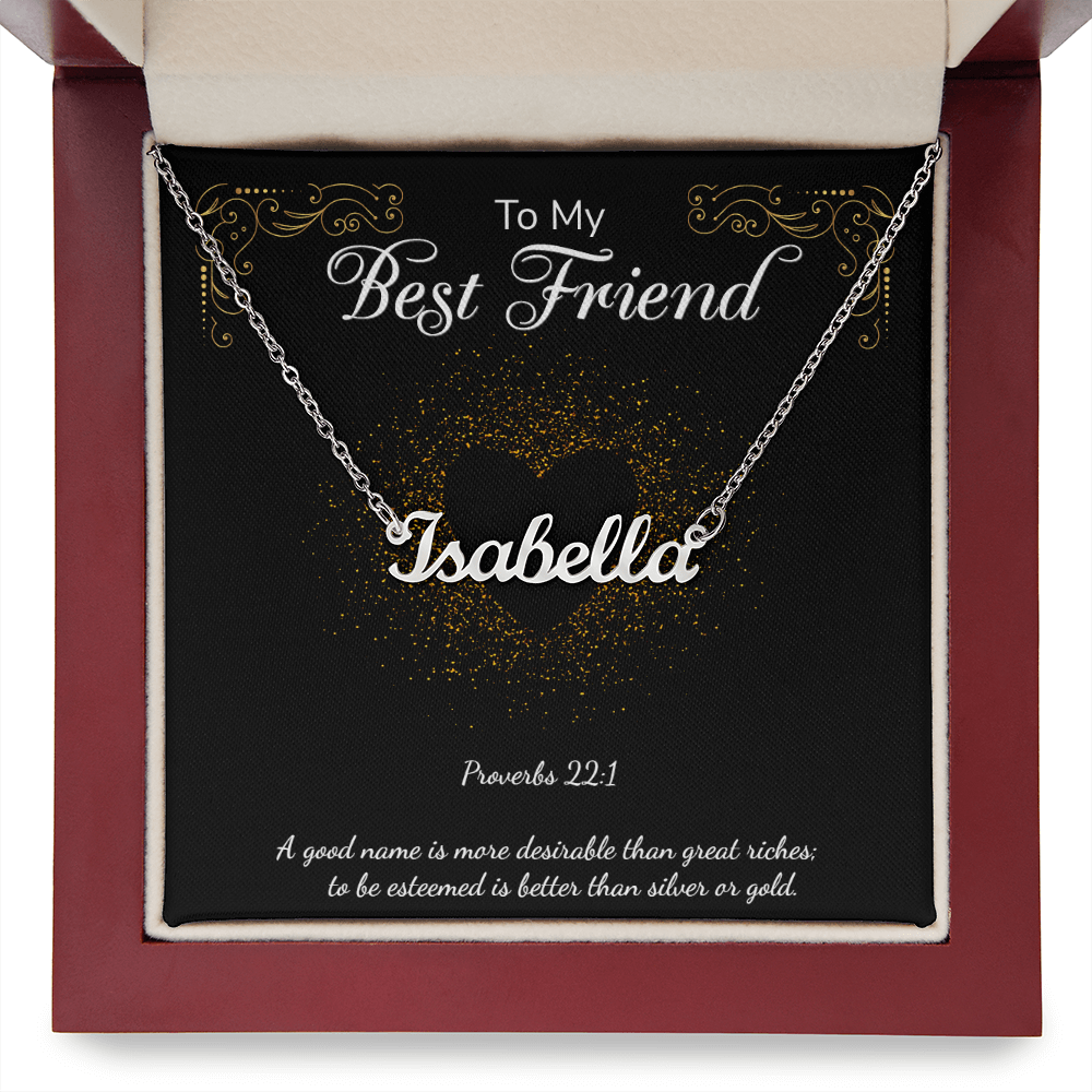 Custom Name Necklace To My Bestfriend