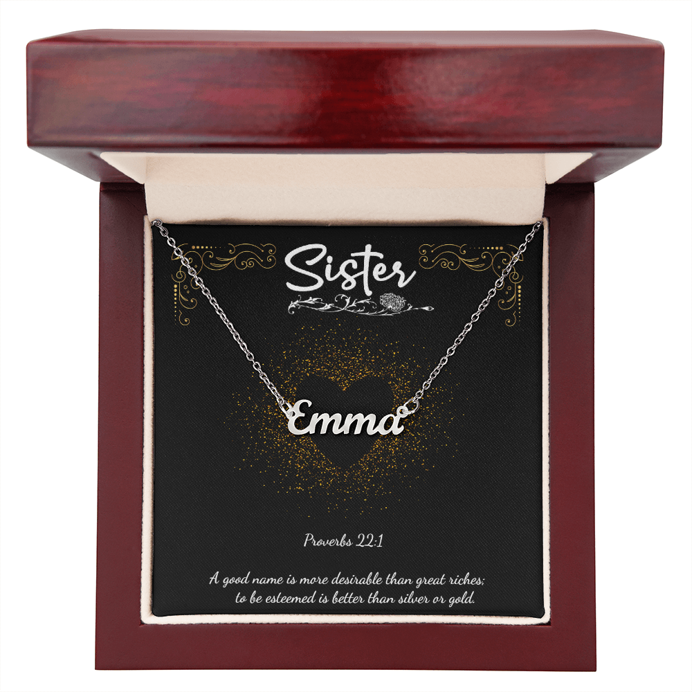 Custom Name Necklace Sister