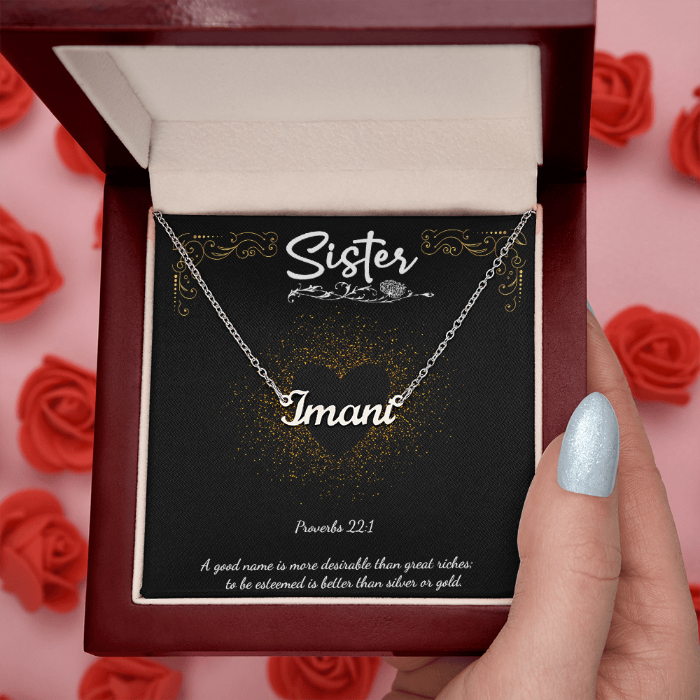 Custom Name Necklace Sister