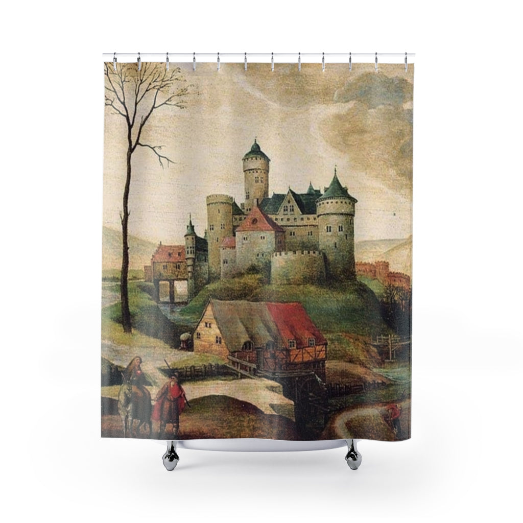 Castle and Farmhouse Art Shower Curtains