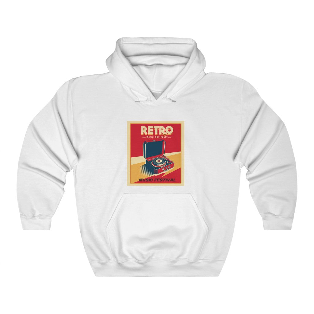 RETRO MUSIC BOX PARTY MUSIC FESTIVAL Unisex Heavy Blend™ Hooded Sweatshirt
