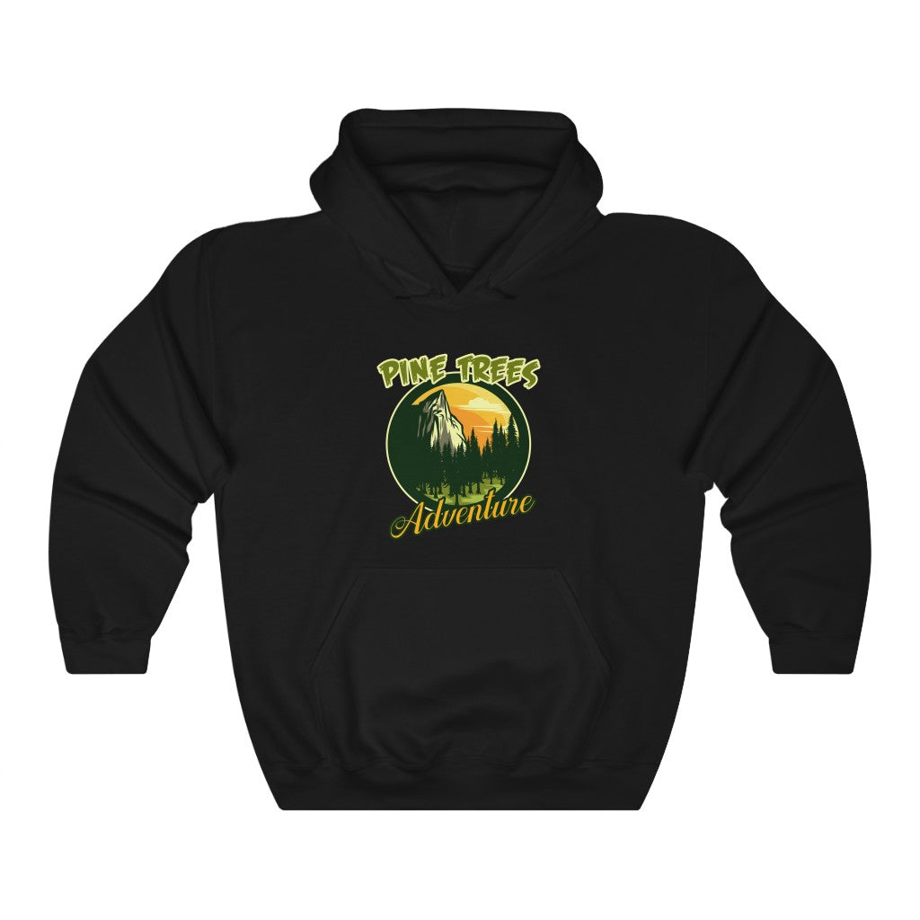 Pine Trees Adventure Badge Unisex Heavy Blend™ Hooded Sweatshirt