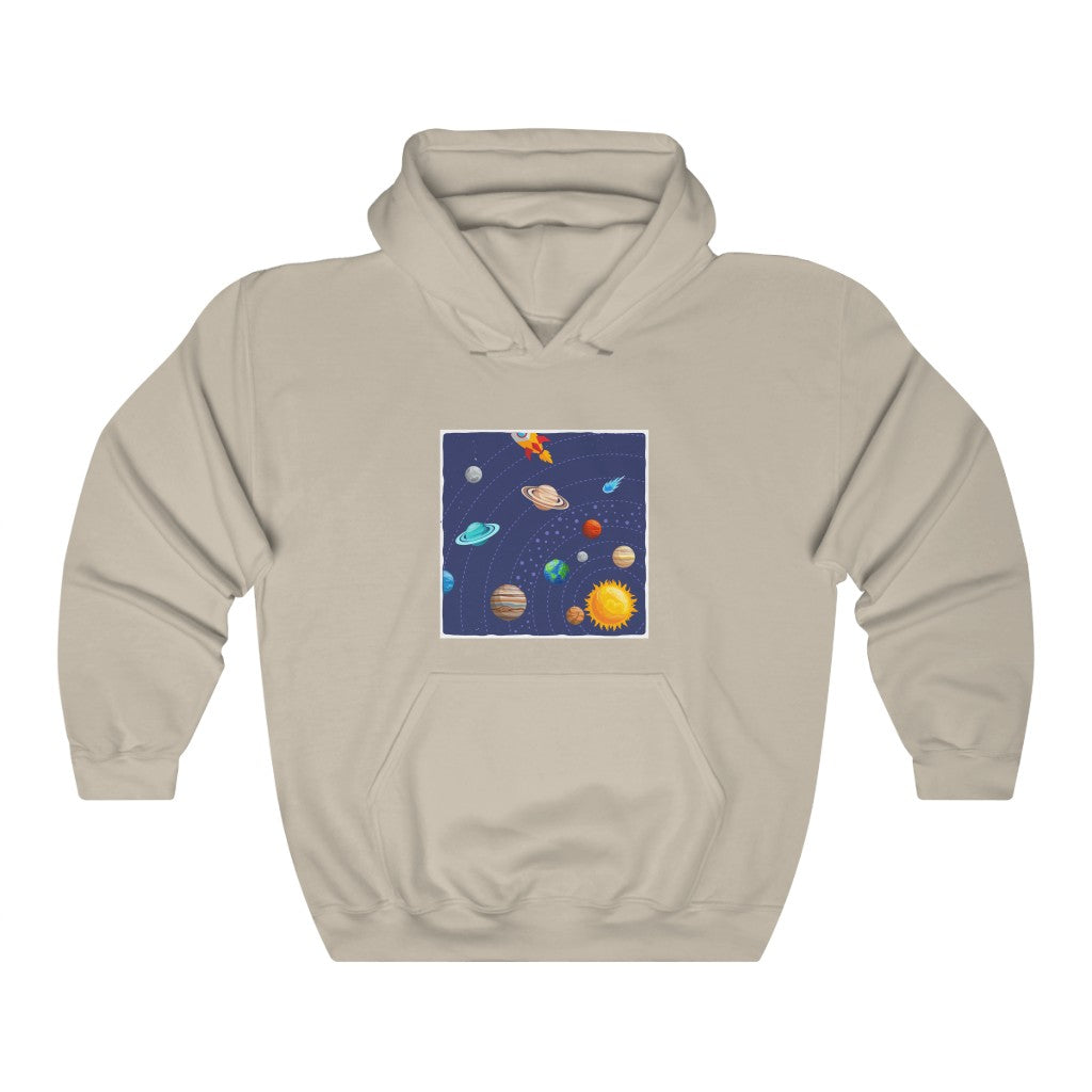 Alien and Space 5: Solar System Unisex Heavy Blend™ Hooded Sweatshirt