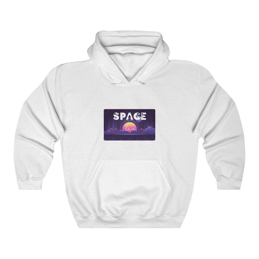 Alien and Space 14: Space love Unisex Heavy Blend™ Hooded Sweatshirt
