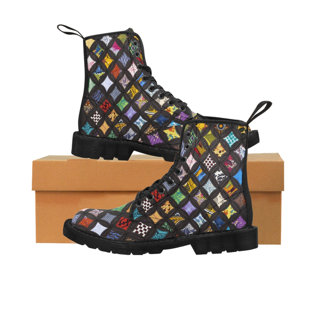 Cathedral Window Quilt Women's Canvas Boots