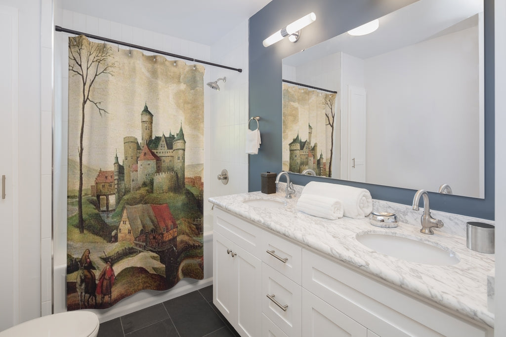 Castle and Farmhouse Art Shower Curtains