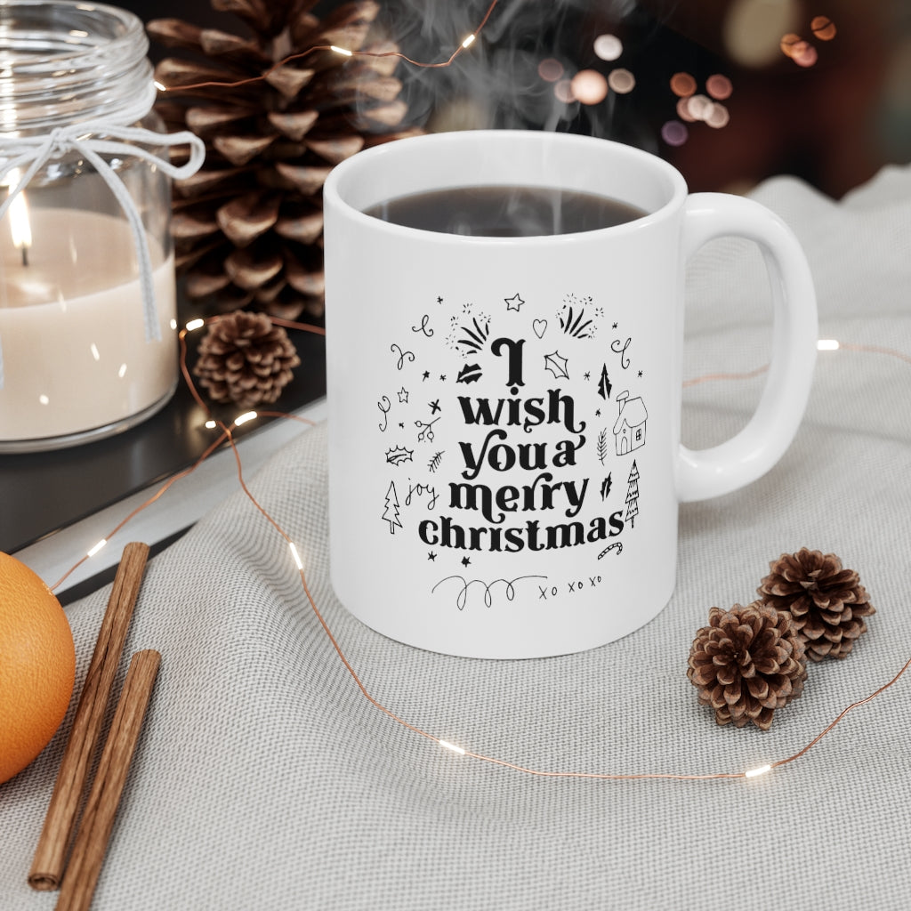 I Wish You a Merry Christmas Holiday Mug 11oz