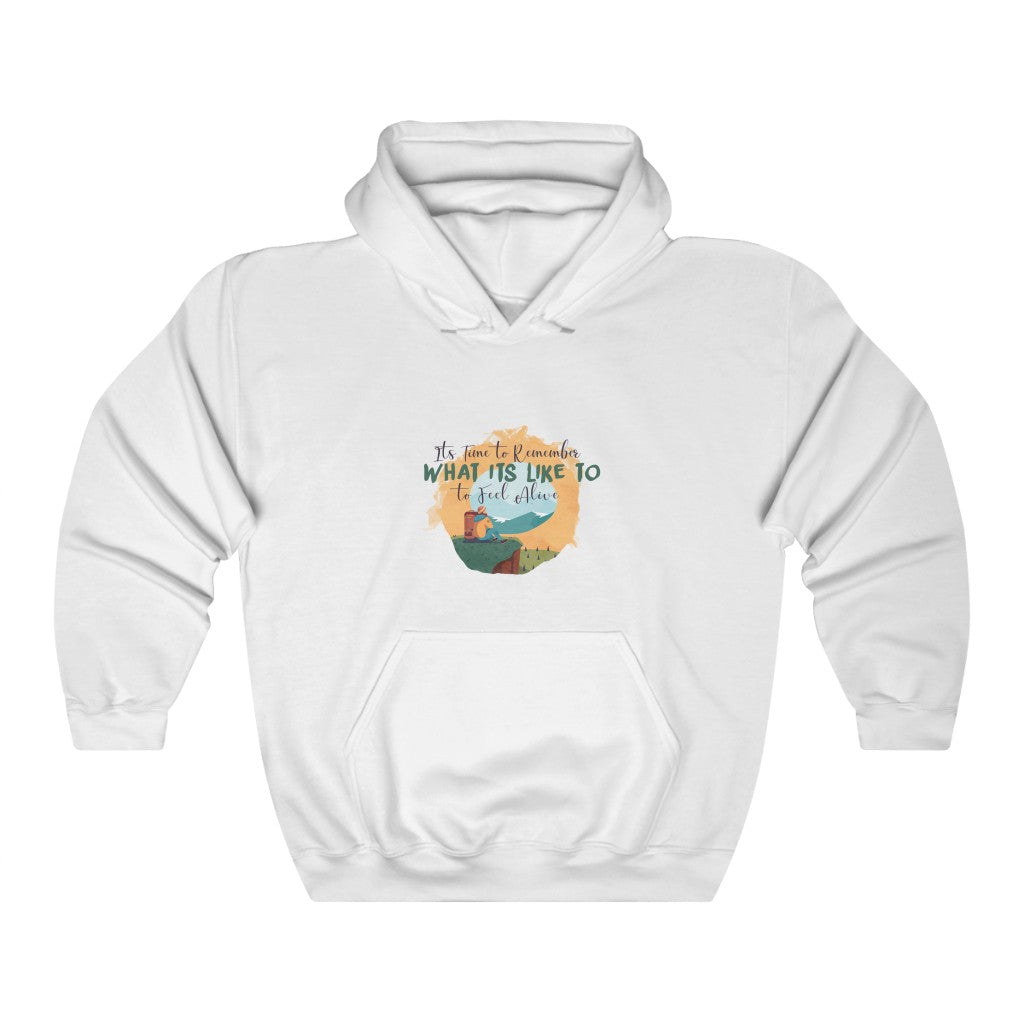 Adventure 14: Its Time to Remember what it Feels like to Feel Alive Unisex Heavy Blend™ Hooded Sweatshirt