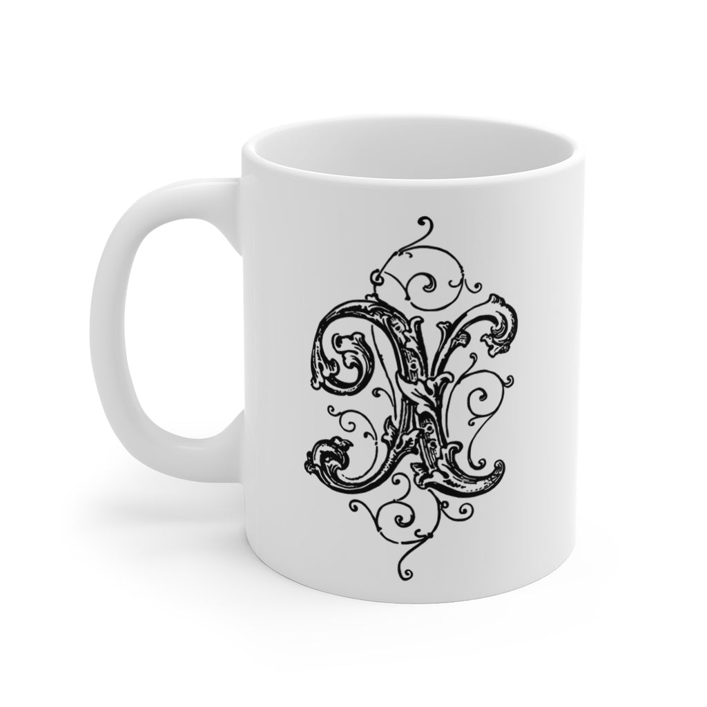Monogram Initial Letter X Ceramic Coffee Mug 11oz