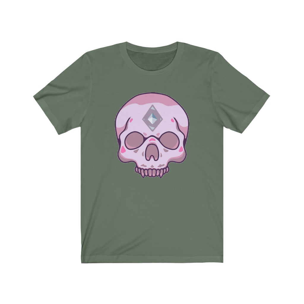 Pink Sugar Skull Shirt Unisex Jersey Short Sleeve Tee