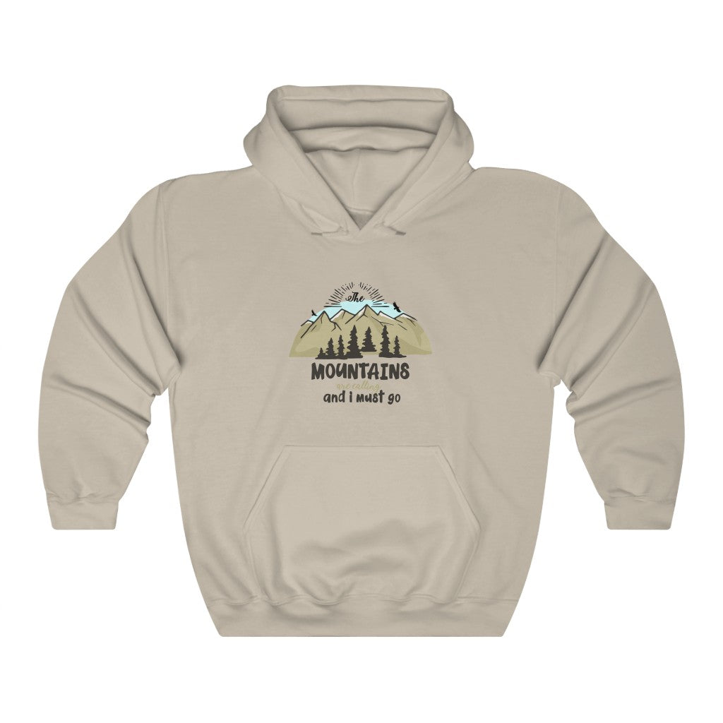Adventure 10: The Mountains are Calling and I must Go Unisex Heavy Blend™ Hooded Sweatshirt