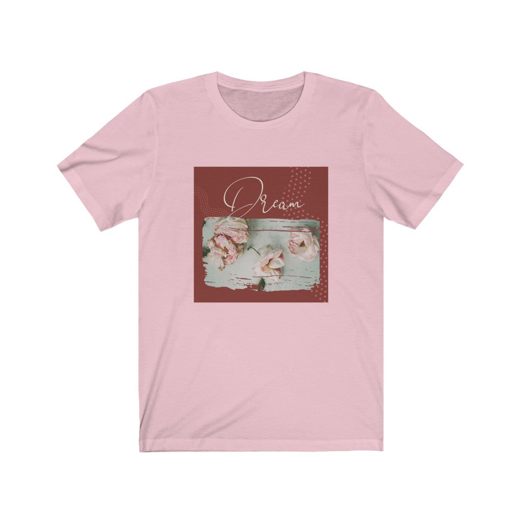 Dream Pink Flowers Unisex Jersey Short Sleeve Tee