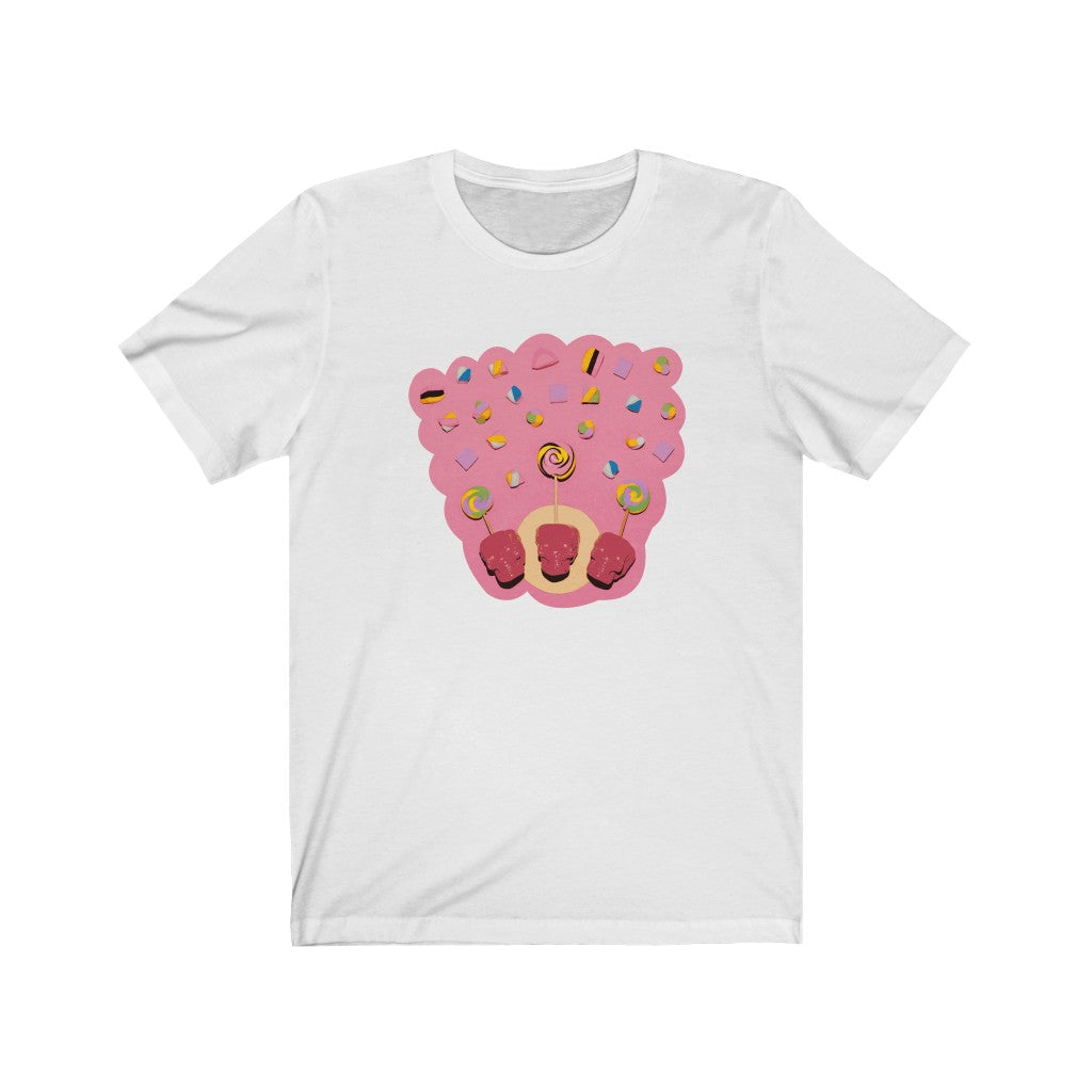 Pink Skull Candies Shirt Unisex Jersey Short Sleeve Tee