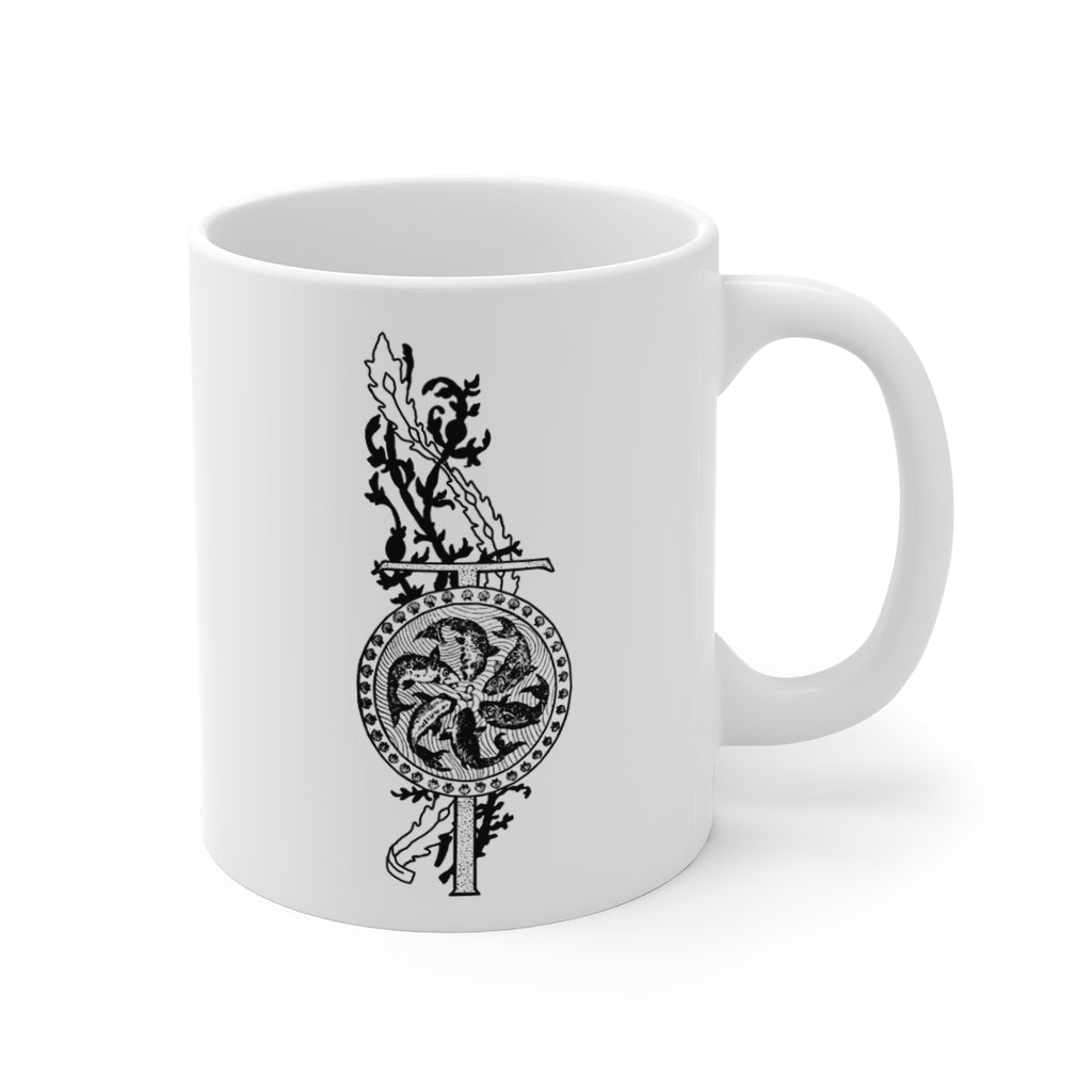 Monogram Initial Letter T Ceramic Coffee Mug 11oz
