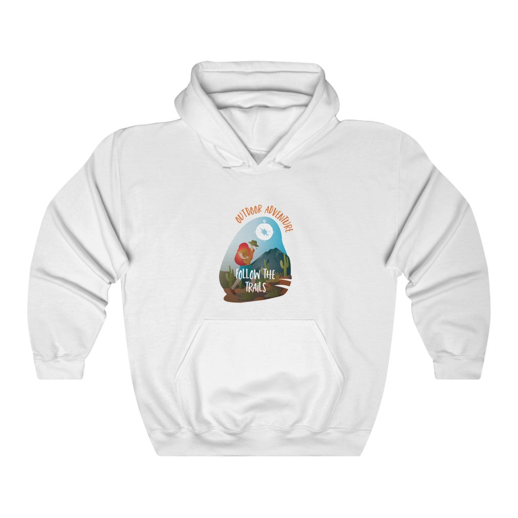 Adventure 7: Outdoor Adventures Follow the Trails Unisex Heavy Blend™ Hooded Sweatshirt