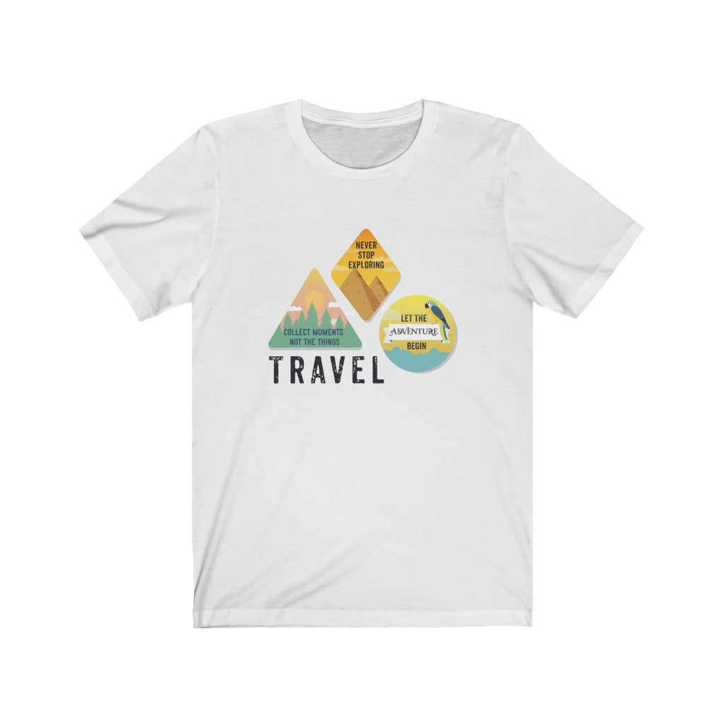Let The Adventure Begin Travel Unisex Jersey Short Sleeve Tee