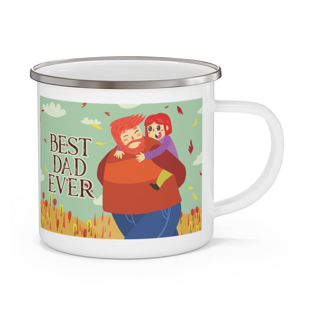 Best Dad Ever Father's Day Enamel Camping Mug