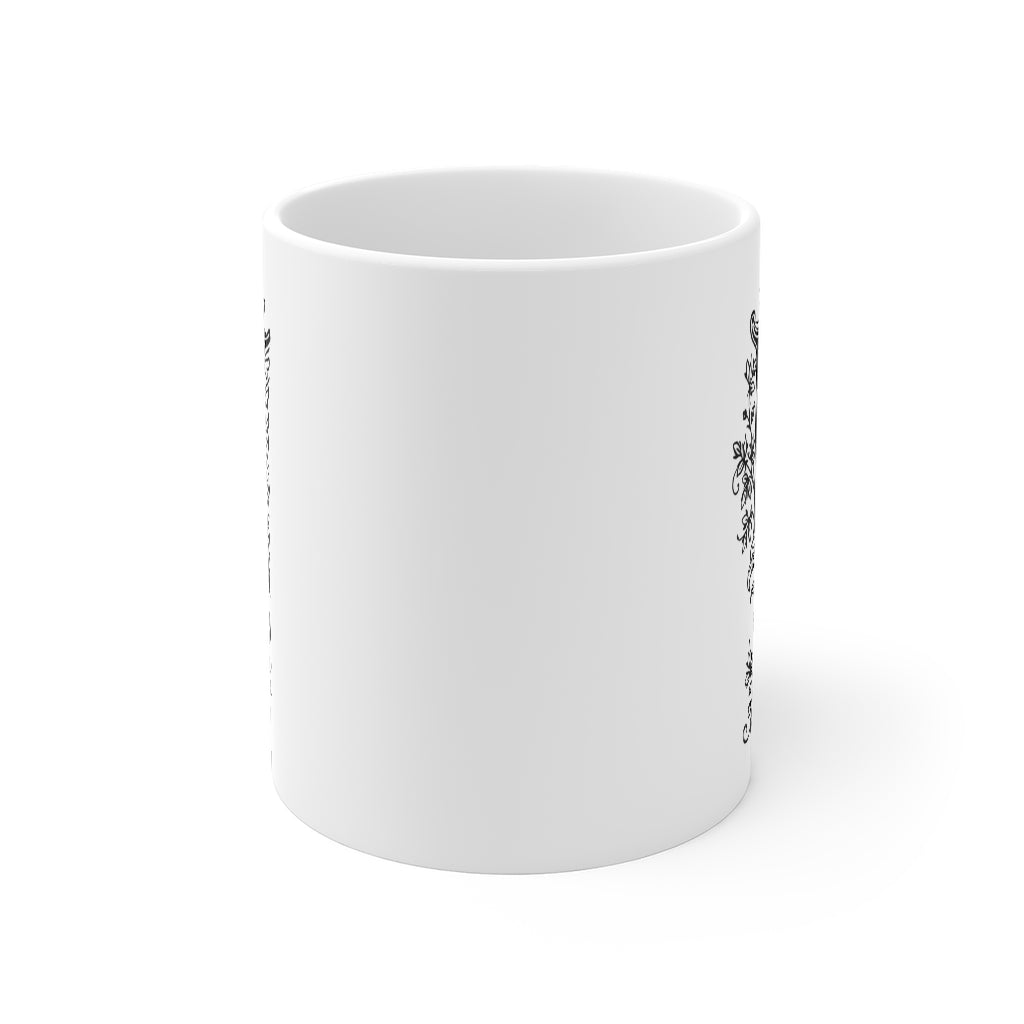 Monogram Initial Letter U Ceramic Coffee Mug 11oz